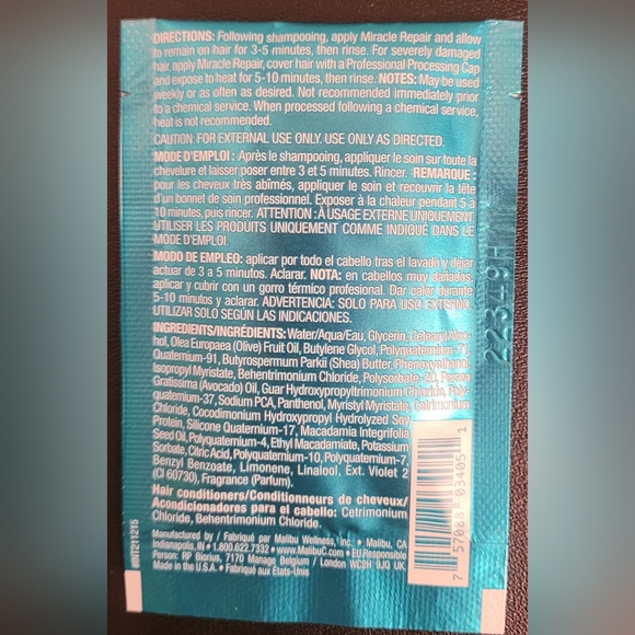 12 Malibu C Blonde Enhancer Miracle Repair Single Use 0.4 Oz Each New - Picture 4 of 4